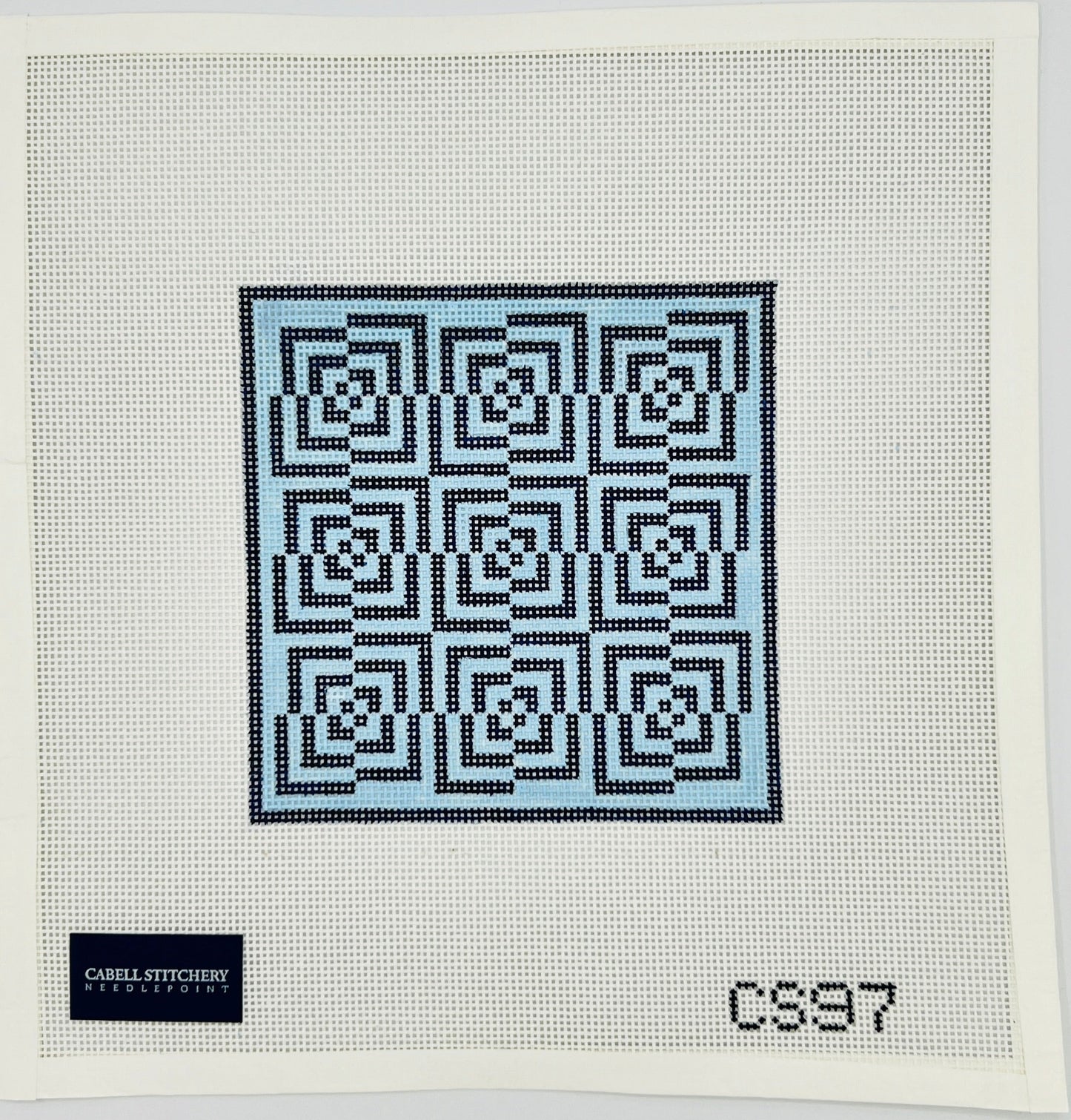 Blue Geometric Flower