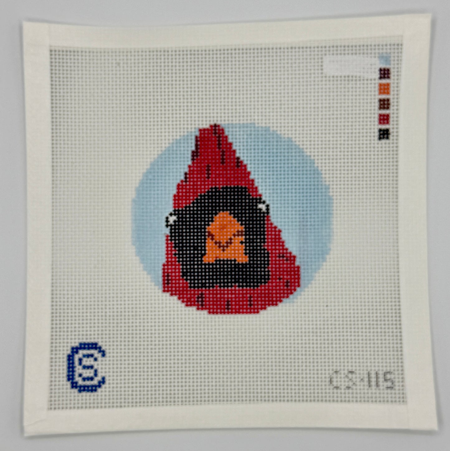 Male Cardinal Round